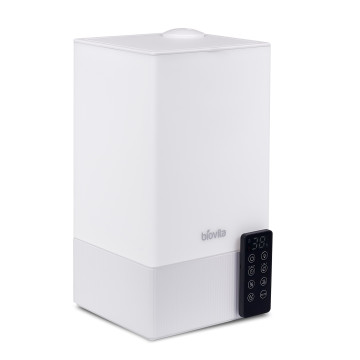 Umidificator Biovita RESPIRO, 7.8L, vapori reci și calzi, telecomandă, iluminare, timer, 30-50 mp, profil stanga