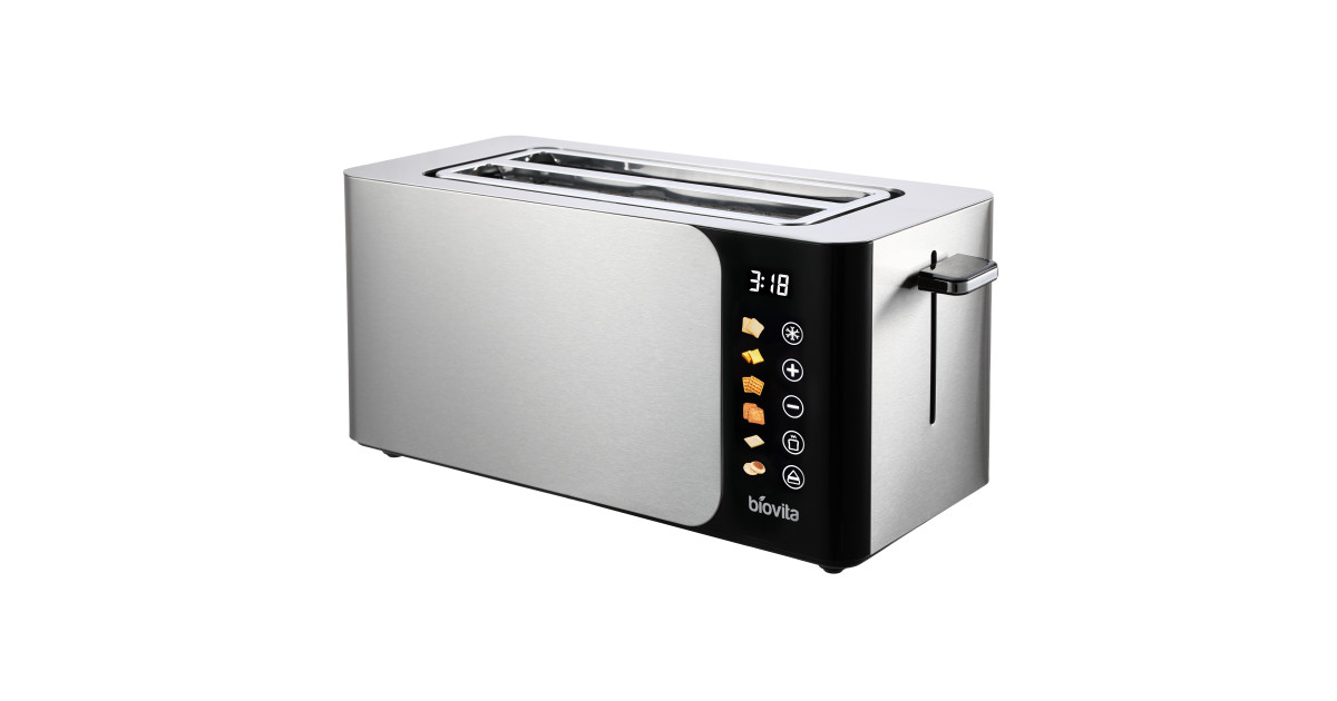 Prăjitor de pâine cu 4 felii, VISTA, 1500W, afișaj tactil, programe prestabilite, design inox 1