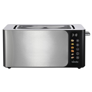 Prăjitor de pâine cu 4 felii, VISTA, 1500W, afișaj tactil, programe prestabilite, design inox 2