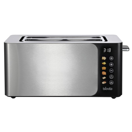 Prăjitor de pâine cu 4 felii, VISTA, 1500W, afișaj tactil, programe prestabilite, design inox 2