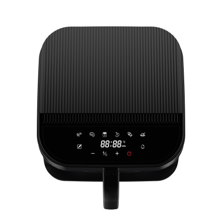 Friteuză cu aer cald / Air fryer, PRESTIGE, grătar inox, 5.5L, cos din sticlă, 1200W 2