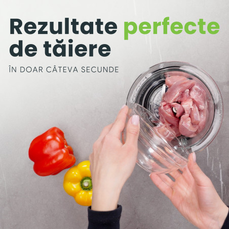 Tocător pentru alimente, 500W, 1.5 Litri, Biovita Storm, Rosu 5