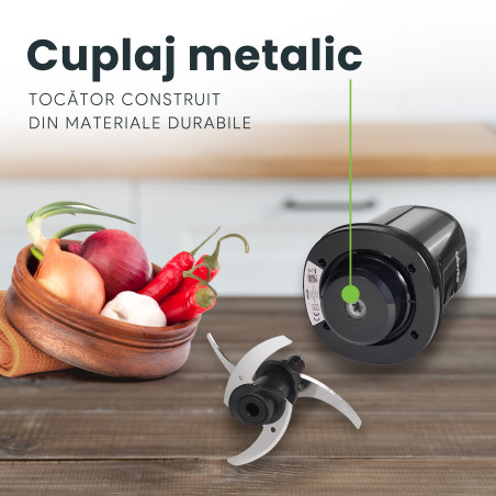 Tocător pentru alimente, 500W, 1.5 Litri, Biovita Storm, Rosu 3