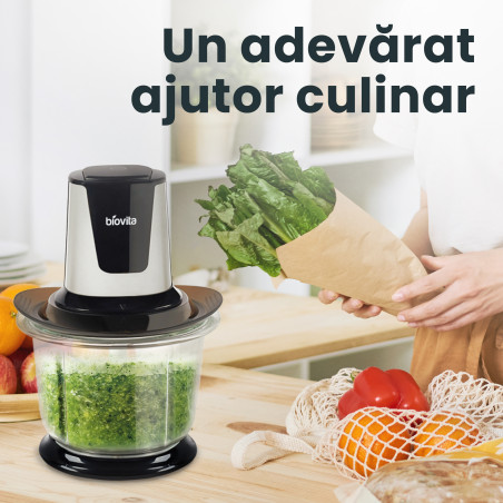 Tocător electric pentru legume, fructe și alimente, 500W, 1 Litru, STORM-1L, roșu 8