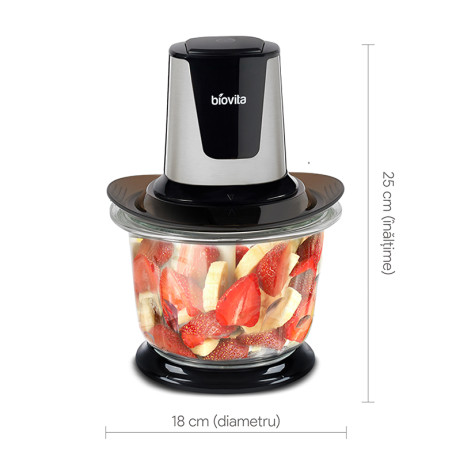 Tocător electric pentru legume, fructe și alimente, 500W, 1 Litru, STORM-1L, roșu 9