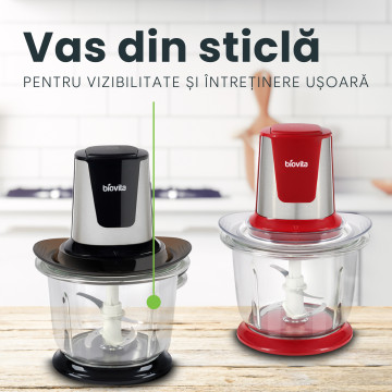Tocător electric pentru legume, fructe și alimente, 500W, 1 Litru, STORM-1L, roșu 7