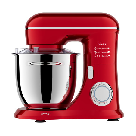 copy of Mixer cu bol ELLA, 1300W, bol inox 4.5L, 10 viteze, 3 accesorii inox, design compact, roșu 3