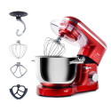 Mixer cu bol de 6L din inox, MB-1500PRO, 2 kg aluat, putere 1500W, 4 accesorii, 6 viteze + puls, Roșu