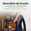 Storcător fructe și legume, cu melc din ULTEM, presare la rece, SJ5000, 10 ani garanție motor 4