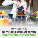 Storcător fructe și legume, cu melc din ULTEM, presare la rece, SJ5000, 10 ani garanție motor 5