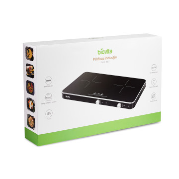 Plită cu inducție ONIX-DUO, 3400W, 2 zone de gătire, 10 trepte de putere, cutie