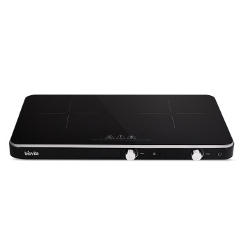 Plită cu inducție ONIX-DUO, 3400W, 2 zone de gătire, 10 trepte de putere, timer, fata