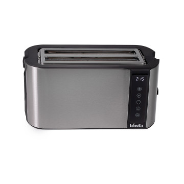 Prăjitor de pâine cu carcasă din inox, 1500W, ELITE-4D, argintiu, fata
