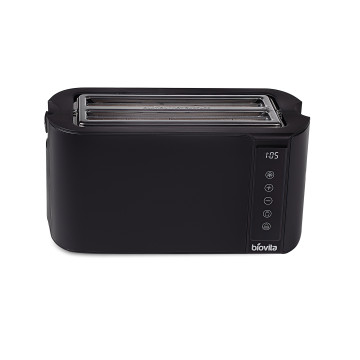 Prăjitor de pâine cu carcasă din inox, 1500W, ELITE-4D, negru, fata