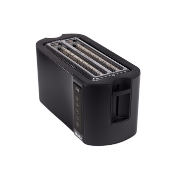 Prăjitor de pâine cu carcasă din inox, 1500W, ELITE-4D, negru