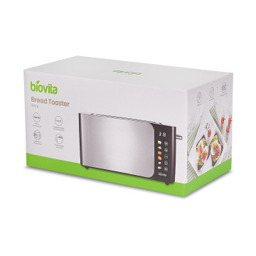 Prăjitor de pâine cu 4 felii, VISTA, 1500W, afișaj tactil, programe prestabilite, design inox, cutie Prăjitor de pâine cu 4 felii, VISTA, 1500W, afișaj tactil, programe prestabilite, design inox, cutie