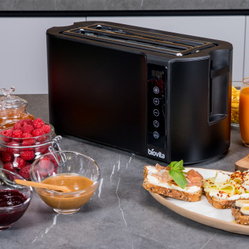 Prăjitor de pâine cu carcasă din inox, 1500W, ELITE-4D, negru 4