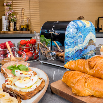 Prăjitor de pâine VINCENT, 900W, 6 trepte, inox, design unic 5