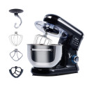 Mixer cu bol de 5.5L din inox, MB-1300, 1.6 kg aluat, putere 1400W, 4 accesorii, 6 viteze + puls, Negru