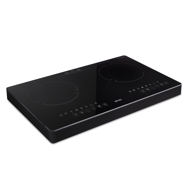 Plită vitroceramică, VITRA-DUO, 3100W, 2 zone de gătire, 9 trepte de putere, timer 5