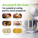 Mixer profesional cu bol TITAN, 11L, 2000W, motor silențios cu inducție, accesorii inox 2