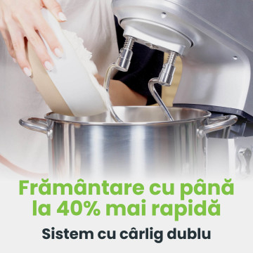 Mixer profesional cu bol TITAN, 11L, 2000W, motor silențios cu inducție, accesorii inox 4