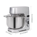 Mixer profesional cu bol TITAN, 11L, 2000W, motor silențios cu inducție, accesorii inox 19