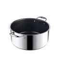 Oală inox și ceramică, cu capac, antiaderentă, VERRO-POT-28, 28 cm, cu 3 straturi, compatibilă cu orice plită sau aragaz 4