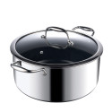 Oală inox și ceramică, cu capac, antiaderentă, VERRO-POT-28, 28 cm, cu 3 straturi, compatibilă cu orice plită sau aragaz 1
