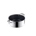 Oală inox și ceramică, cu capac, 5L, antiaderentă, VERRO-POT-24, 24 cm, cu 3 straturi, compatibilă cu orice plită sau aragaz 4
