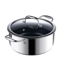 Oală inox și ceramică, cu capac, 5L, antiaderentă, VERRO-POT-24, 24 cm, cu 3 straturi, compatibilă cu orice plită sau aragaz 1