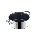 Oală inox și ceramică, cu capac, 2.8L, antiaderentă, VERRO-POT-20, 20 cm, cu 3 straturi, compatibilă cu orice plită sau aragaz 4