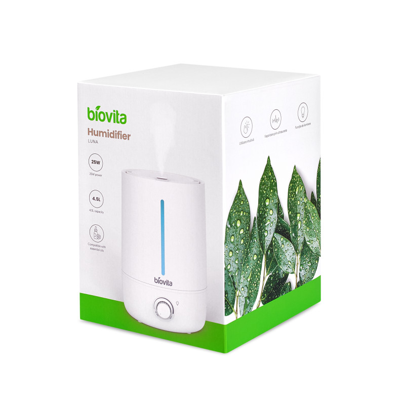 Umidificator LUNA, cu ultrasunete, 25W, rezervor 4.5L, vapori reci, iluminare, aromaterapie 8