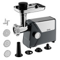 Mașină de tocat carne Biovita MAX-2400, 2400W, 3 site metalice pentru tocare fină, medie și grosieră.