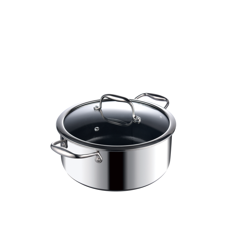 Set oale din inox și ceramică fără PFAS – 3 piese (20, 24, 28 cm), cu strat antiaderent, pentru gătit sănătos.