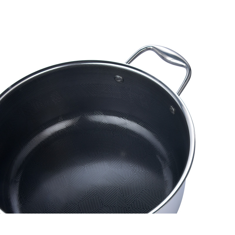 Set oale din inox și ceramică fără PFAS – 3 piese (20, 24, 28 cm), cu strat antiaderent, pentru gătit sănătos.