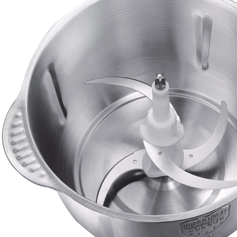 Tocător electric pentru legume, VORTEX, 4L, 800W, vas inox 4L, chopper cu 4 lame inox, cuplaj metalic, 2 viteze.