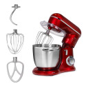 Mixer cu bol ELLA, 1300W, bol inox 4.5L, 10 viteze, 3 accesorii, design compact, roșu