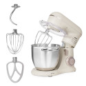 Mixer cu bol ELLA, 1300W, bol inox 4.5L, 10 viteze, 3 accesorii, design compact, crem