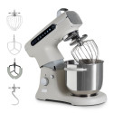 Mixer cu bol profesional, 7L din inox, 1800W, 2.4 kg aluat, carcasă aluminiu, silențios, MB-1800-MAX PRO, Crem