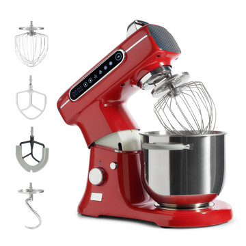 Mixer cu bol profesional, 7L din inox, 1800W, 2.4 kg aluat, carcasă aluminiu, silențios, MB-1800-MAX PRO, Roșu 1
