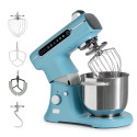 Mixer cu bol profesional, 7L din inox, 1800W, 2.4 kg aluat, carcasă aluminiu, silențios, MB-1800-MAX PRO, Albastru