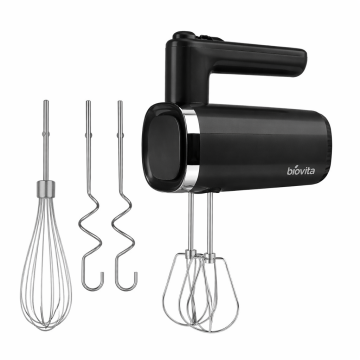 Mixer de mână, 500W, 5 viteze, funcție Turbo, accesorii din inox, EASYMIX-500, Negru 1