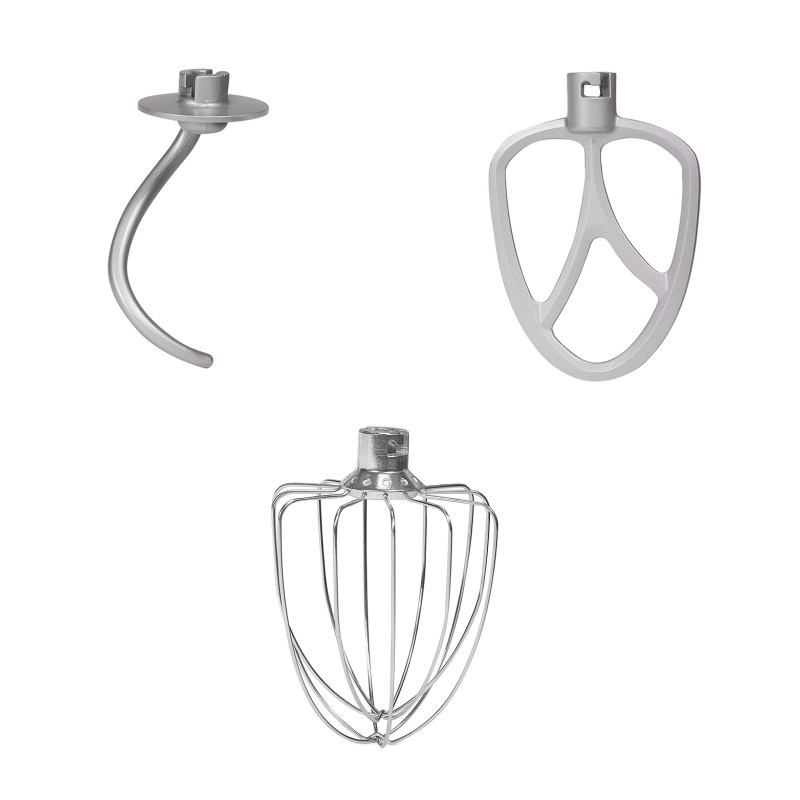 3 accesorii pentru mixerul cu bol ELLA, 1300W, bol inox 4.5L, 10 viteze