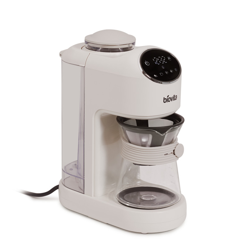 Aparat cafea, râșniță încorporată, cafea boabe sau măcinată, programare 24h, Biovita MATINA, stanga