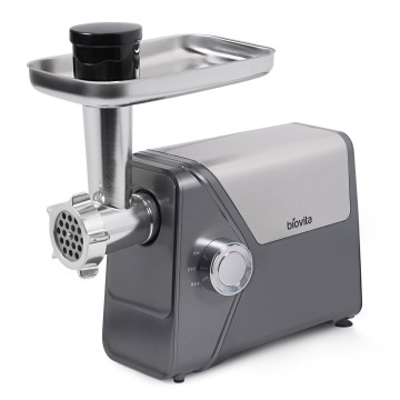 Mașină de tocat carne Biovita MAX-2400, 2400W, 3 site metalice, accesorii, profil