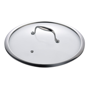 Capac din sticlă și inox pentru tigaie Biovita, 30cm