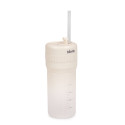 Blender portabil, 70W, smoothie și sport, vas de sticlă 400 ml, baterie litiu, pai