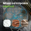 Mixer cu bol de 6L din inox, MB-1500PRO, 2 kg aluat, putere 1500W, 4 accesorii, 6 viteze + puls, Argintiu 2