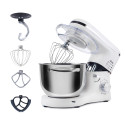 Mixer cu bol de 6 L din inox, MB-1500PRO, 2 kg aluat, putere 1500 W, 4 accesorii, 6 viteze + puls, Alb